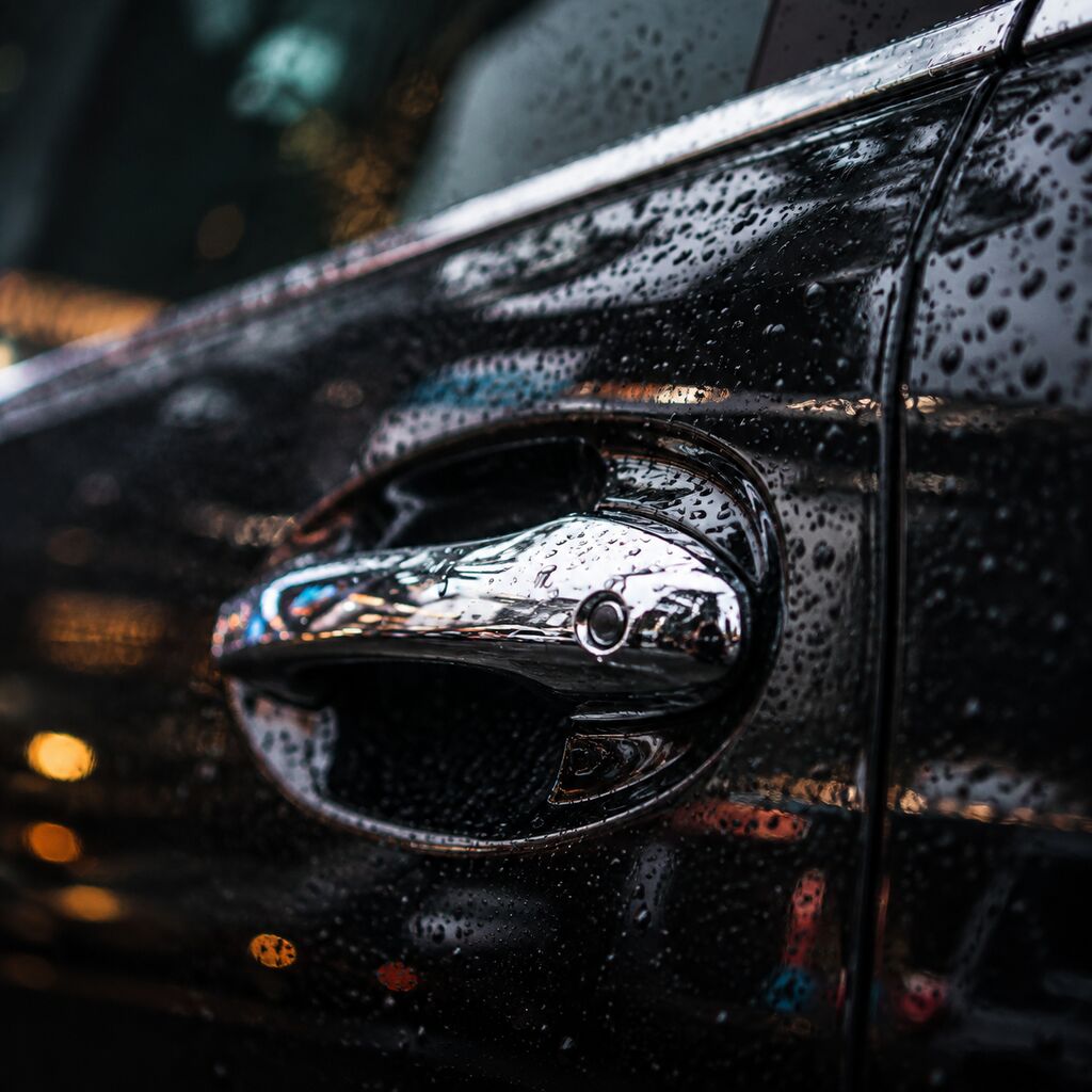 Detail of the polished bodywork